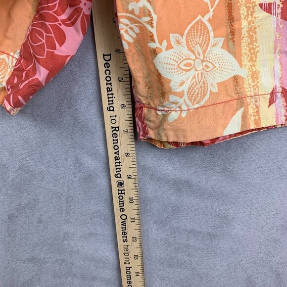 Tommy Bahama Mens Swim Trunks Large Red Orange Pink Floral Shorts Hawaiian Beach - Picture 7 of 10